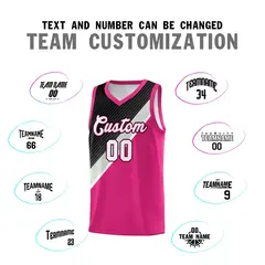 Sky Blue Black Gray Diagonal Stripes Color Block Basketball Jersey 4