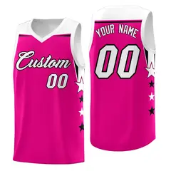 Sky Blue Fluorescent Green Two Tone Side Star Color Block Basketball Jersey 1