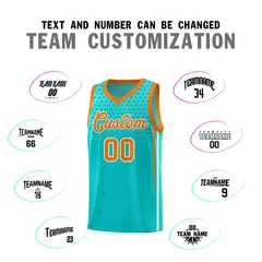 Sky Blue Honeycomb Pattern Basketball Uniform Jersey 4
