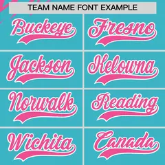 Sky Blue Light Pink Pink Reversible Baseball Jersey Lightning & Graffiti Pattern 6