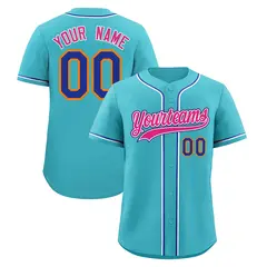 Sky Blue Moisture-Wicking Baseball Jersey 1