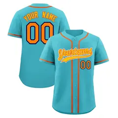 Sky Blue Moisture-Wicking Baseball Jersey 1