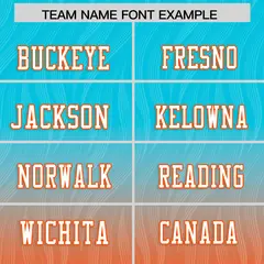 Sky Blue Orange Gradient Outdoor Flag Football Jersey 3