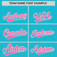 Sky Blue Pink Floral Gradient Full Button Baseball Jersey 3