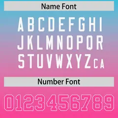 Sky Blue Pink Gradient Side Pattern Football Jersey 4