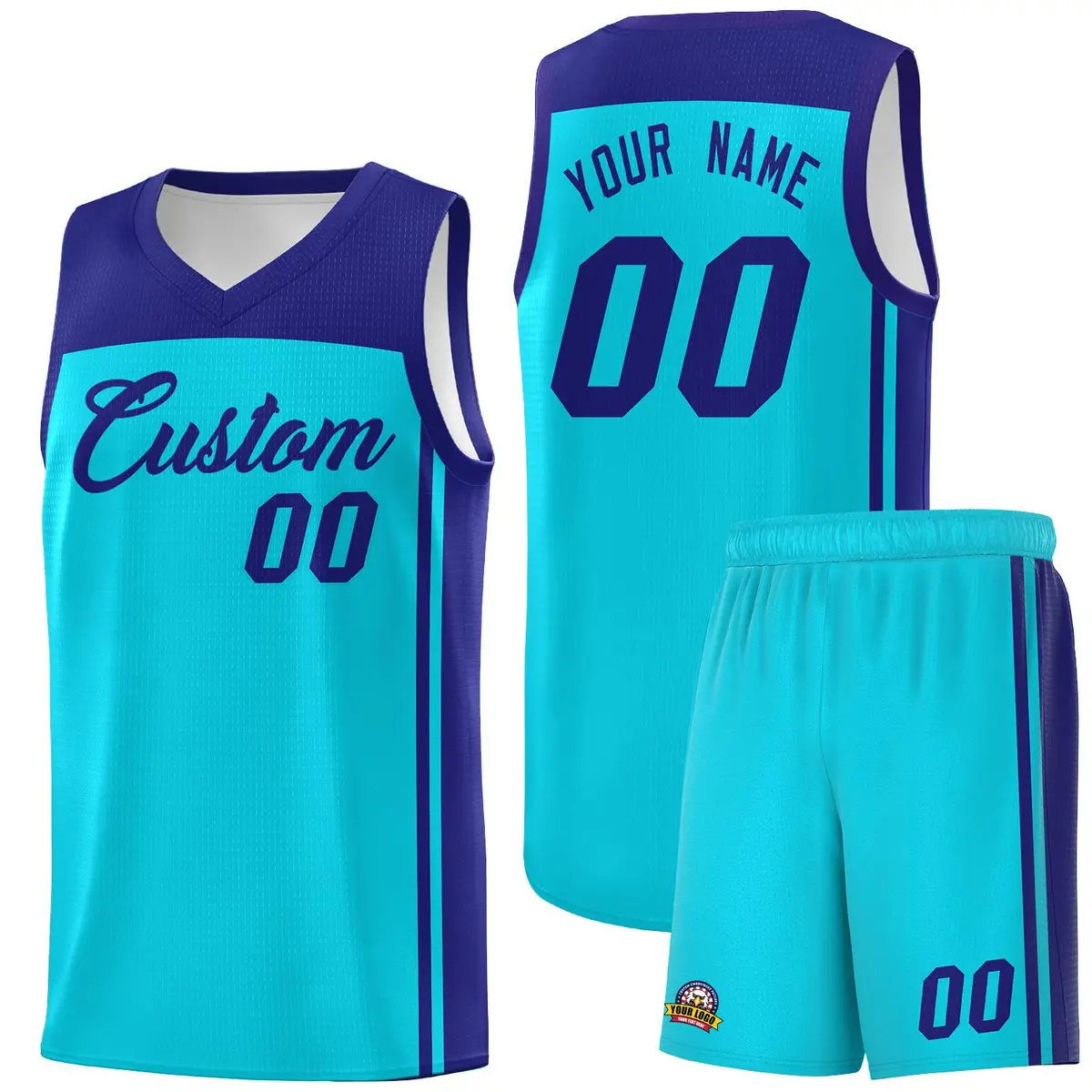 Sky Blue Purple Classic Sets Basketball Jersey