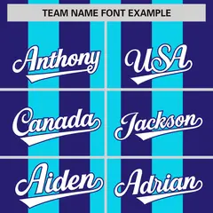Sky Blue Purple Thick Stripe Authentic Baseball Jersey 3