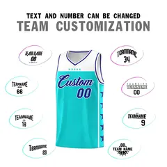 Sky Blue Royal Star Pattern Team Basketball Jersey 4