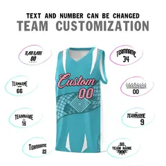 Sky Blue White Snake Scale Venomous Fang Graffiti Basketball Jersey 4