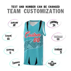 Sky Blue White Snake Scale Venomous Fang Graffiti Basketball Jersey 4
