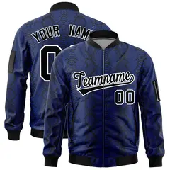 Snake Pattern Varsity Full-Zip Letterman Bomber Jacket 1
