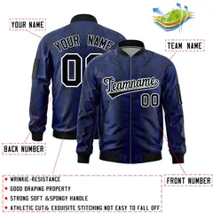 Snake Pattern Varsity Full-Zip Letterman Bomber Jacket 2