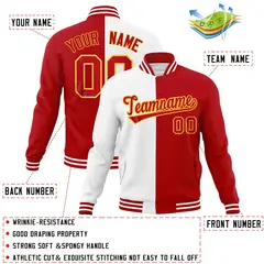 Split Fashion Varsity Baseball Jacket 22