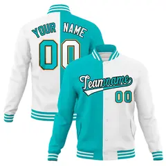 Split Fashion Varsity Baseball Jacket 26