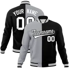 Split Fashion Varsity Baseball Jacket 31