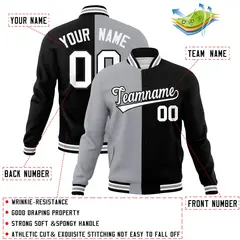 Split Fashion Varsity Baseball Jacket 32