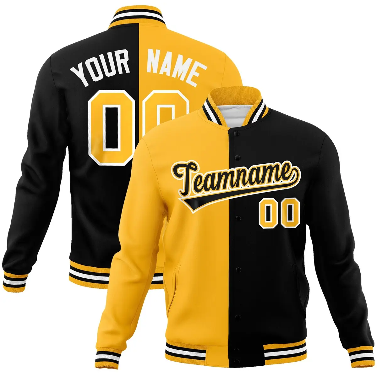 Split Varsity Baseball Jacket Windbreaker