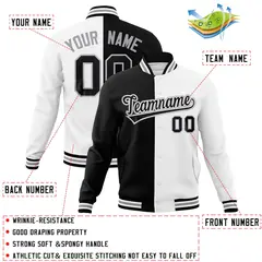 Split Varsity Baseball Jacket Windbreaker 67