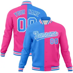 Split Varsity Baseball Jacket with Stitched Name Number 11