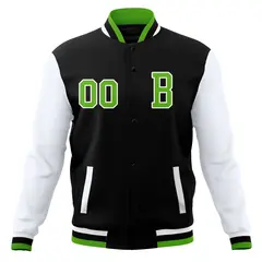 Stitched Full-Snap Varsity Letterman Baseball Jacket Coat 13
