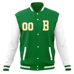 Stitched Full-Snap Varsity Letterman Baseball Jacket Coat 29