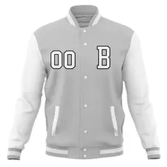 Stitched Full-Snap Varsity Letterman Baseball Jacket Coat 37