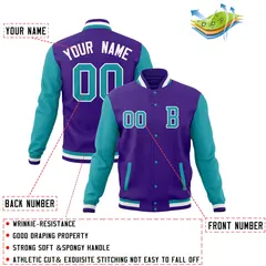 Stitched Full-Snap Varsity Letterman Baseball Jacket Coat 4