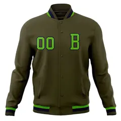Stitched Full-Snap Varsity Letterman Baseball Jacket Coat 45