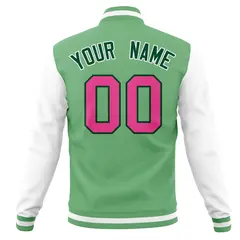 Stitched Full-Snap Varsity Letterman Baseball Jacket Coat 54