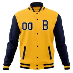 Stitched Full-Snap Varsity Letterman Baseball Jacket Coat 61