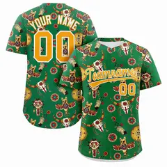 Teal 3D Graffiti Pattern Baseball Jersey