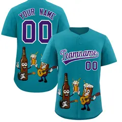 Teal Beer Day Parties Baseball Jersey