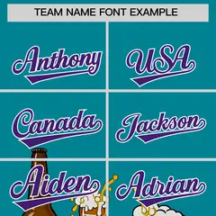 Teal Beer Day Parties Baseball Jersey 3