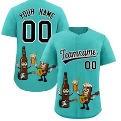 Teal Beer Day Parties Baseball Jersey