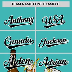 Teal Beer Day Parties Baseball Jersey 3