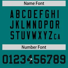 Teal Black Sequin Lettering Breathable Football Jersey 4