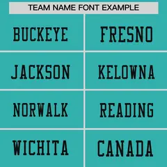 Teal Black Sequin Lettering Football Jersey 3