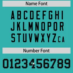 Teal Black Sequin Lettering Football Jersey 4