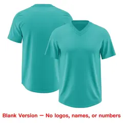 Teal Black Sequin Lettering Football Jersey 7