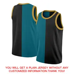 Teal Black Split Fashion Basketball Jersey 4