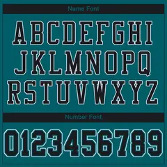 Teal Black-White Classic Style Mesh Football Jersey 3