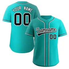 Teal Black-White Gradient Fashion Authentic Baseball Jersey