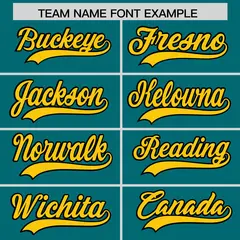 Teal Gold Baseball Jersey Pants Hat Uniform Package 3