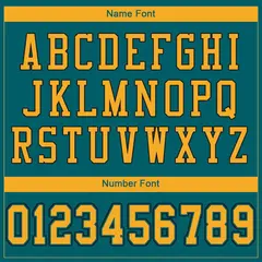 Teal Gold-Black Classic Mesh Authentic Football Jersey 3