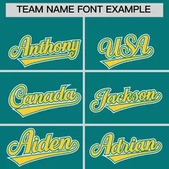 Teal Gold Ice Cream Helmet Pattern Hockey Jersey 3