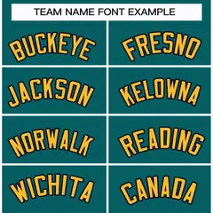 Teal Gold-Navy Classic Hockey Jersey 3