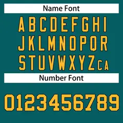 Teal Gold-Navy Classic Hockey Jersey 3