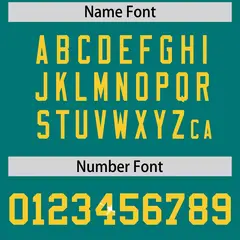 Teal Gold Sequin Lettering Breathable Football Jersey 4