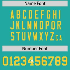 Teal Gold Sequin Lettering Moisture-Wicking Football Jersey 4