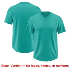 Teal Gold Sequin Lettering Moisture-Wicking Football Jersey 7